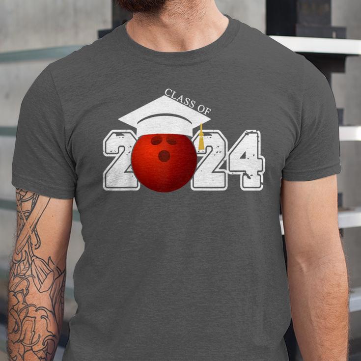Class Of 2024 Graduation For Him Her Bowling Sports Unisex Jersey T-Shirt