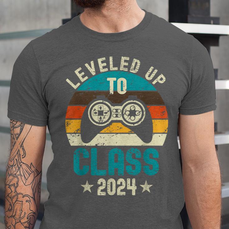Class Of 2024 Senior Graduation Leveled Up Gamer Class 2024 Unisex Jersey T-Shirt