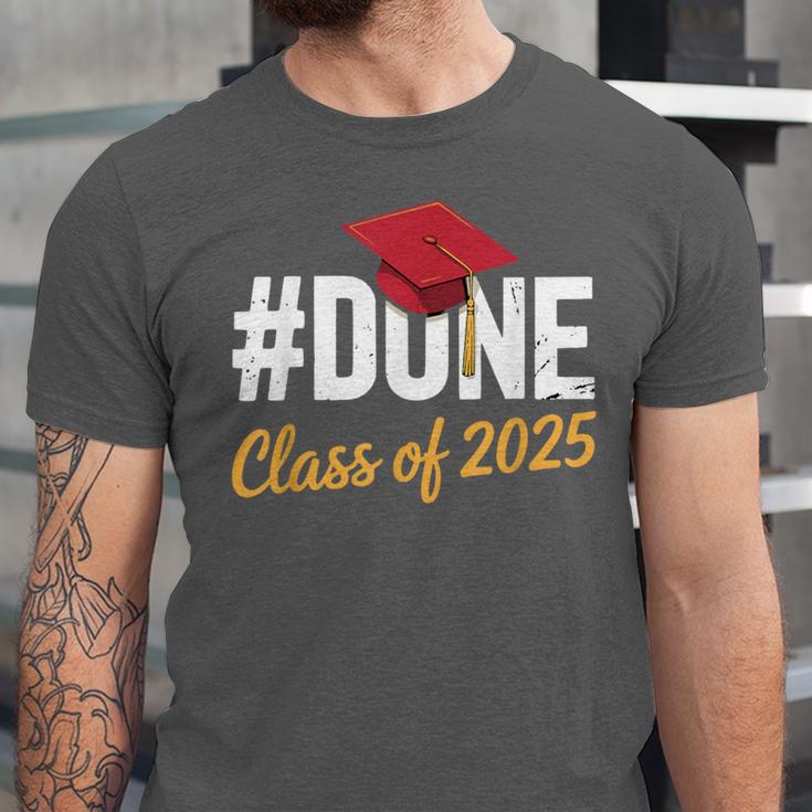 Class Of 2025 Graduation Hashtag DONE Graduate Unisex Jersey T-Shirt