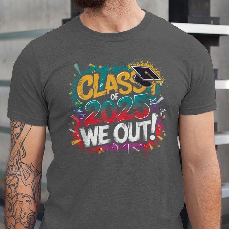 Class Of 2025 We Out Graffiti Graduation 2025 Unisex Jersey T-Shirt