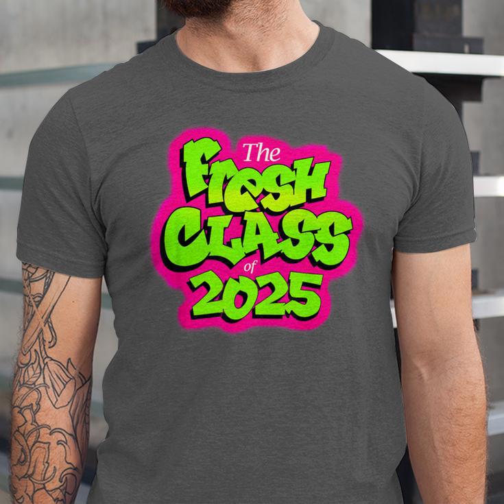 Class Of 2025 Senior Fresh 90s TV Style Retro Graduation Unisex Jersey T-Shirt