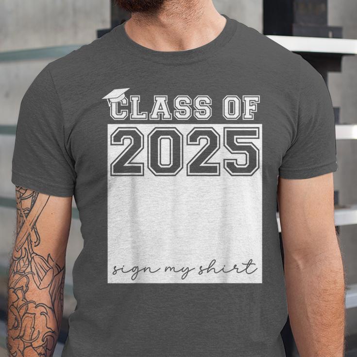 Class Of 2025 Sign My Shirt Senior 2025 Graduation Unisex Jersey T-Shirt
