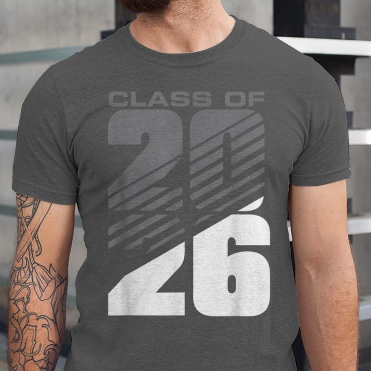 Class Of 2026 High School Senior Graduation Grey Sport Style Unisex Jersey T-Shirt