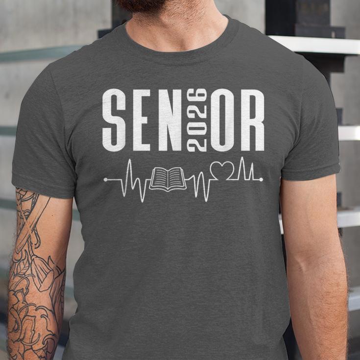 Class Of 2026 Senior Reading Themed Book Heartbeat Unisex Jersey T-Shirt Class Of 2026 Senior Reading Themed Book Heartbeat Unisex Jersey T-Shirt
