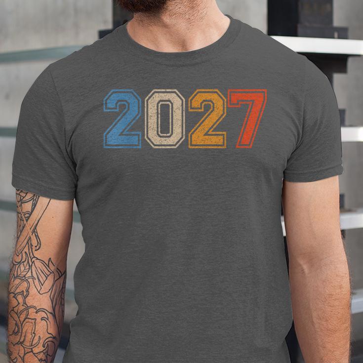 Class Of 2027 Graduate Shirts For Men Women Graduation Retro Unisex Jersey T-Shirt