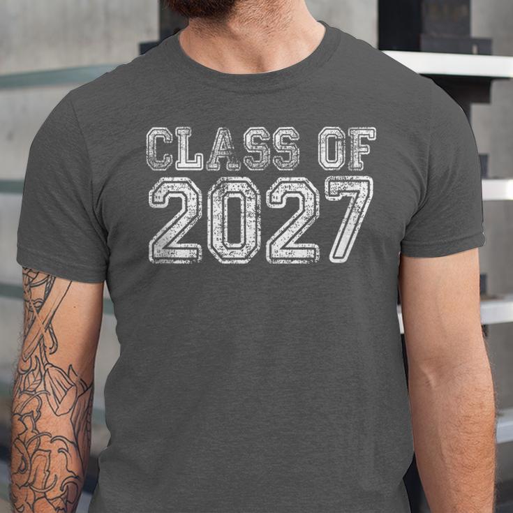Class Of 2027 Grow With Me Future Graduation Year Unisex Jersey T-Shirt