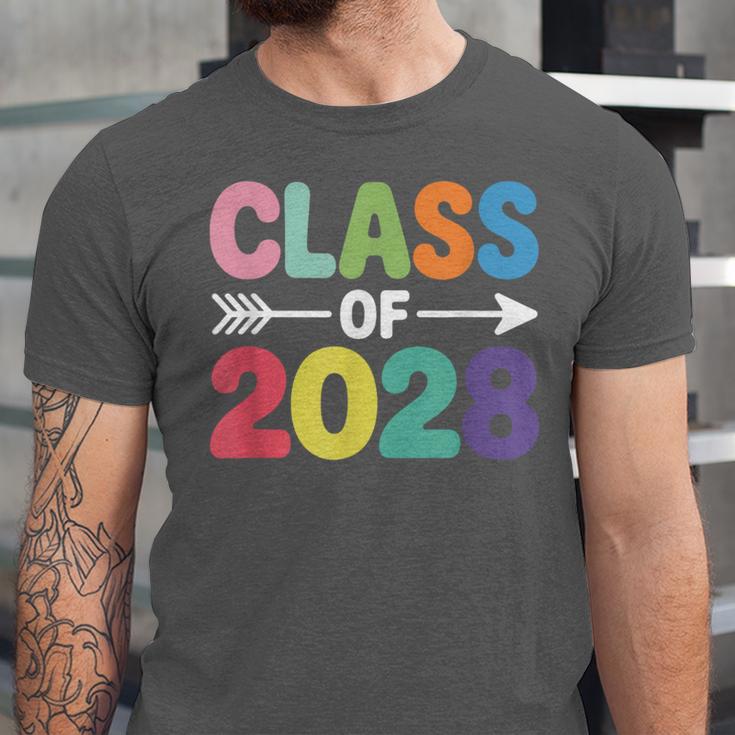 Class Of 2028 Colorful Graduation Unisex Jersey T-Shirt
