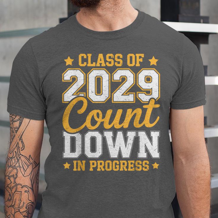 Class Of 2029 Count Down Fun First Day 8th Grade Graduation Unisex Jersey T-Shirt