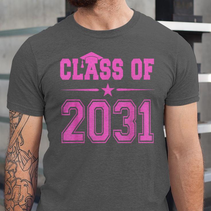 Class Of 2031 Pink Girls Shirt Graduation Unisex Jersey T-Shirt