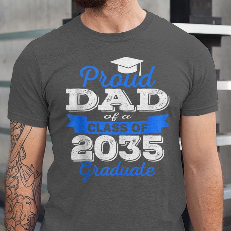 Class Of 2035 Graduation Parents Of Kindergarten Kid Dad Mom Unisex Jersey T-Shirt