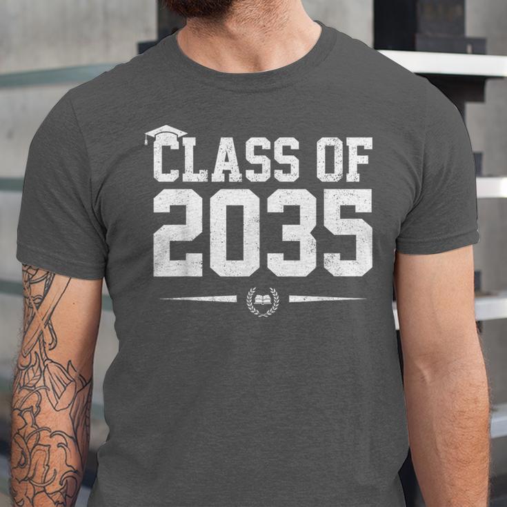 Class Of 2035 Grow With Me Graduation First Day Of School Unisex Jersey T-Shirt