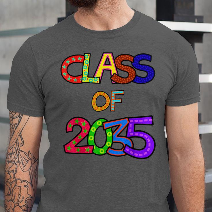 Class Of 2035 Grow With Me Kindergarten Graduation Unisex Jersey T-Shirt