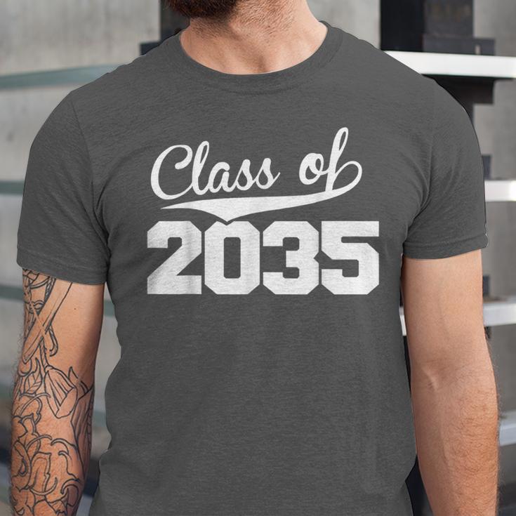 Class Of 2035 Kid To Adult Future Years Graduation Keepsake Unisex Jersey T-Shirt