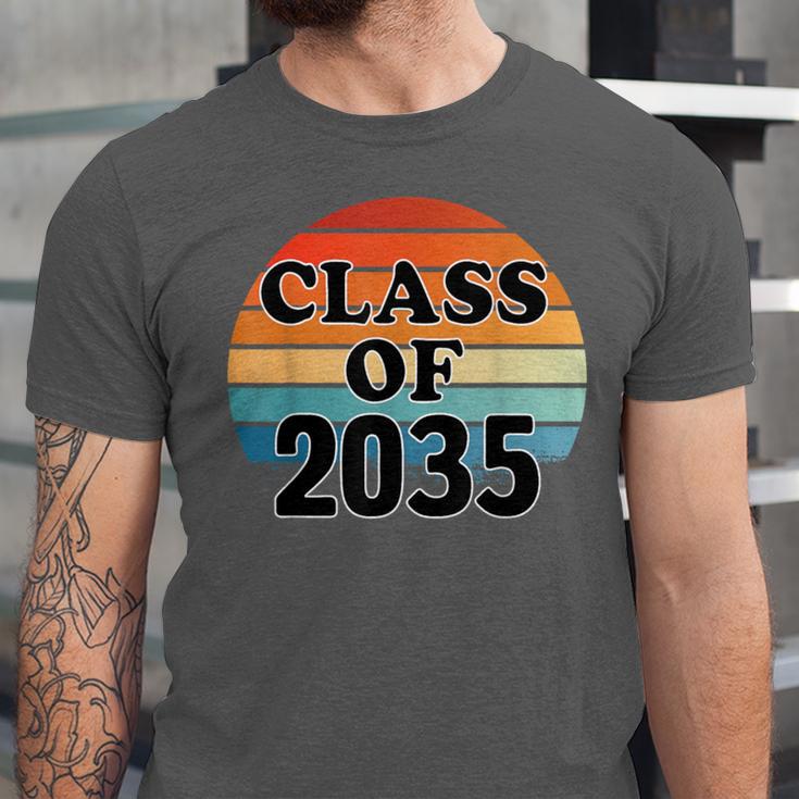 Class Of 2035 Senior Graduate Retro Graduation Unisex Jersey T-Shirt