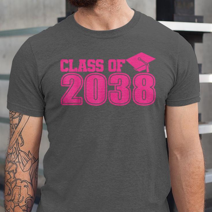 Class Of 2038 Pink Girls Growing Up School Memory Graduation Unisex Jersey T-Shirt
