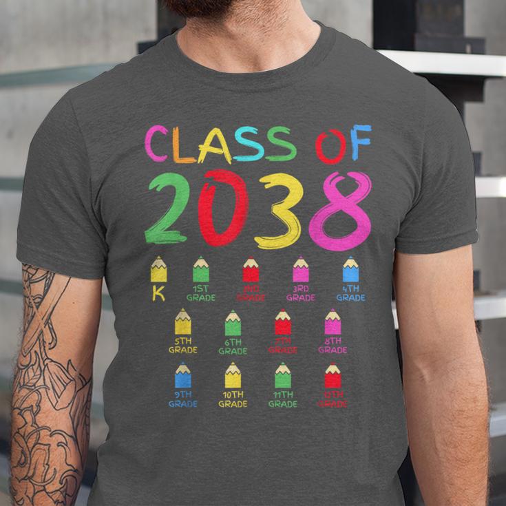 Class Of 2038 Senior Class 2038 Idea Graduation Grow With Me Unisex Jersey T-Shirt