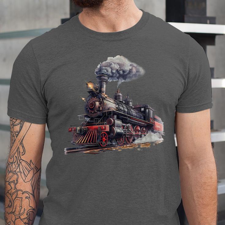 Classic Steam Train Enthusiasts Nostalgia For Train Lovers Unisex Jersey T-Shirt