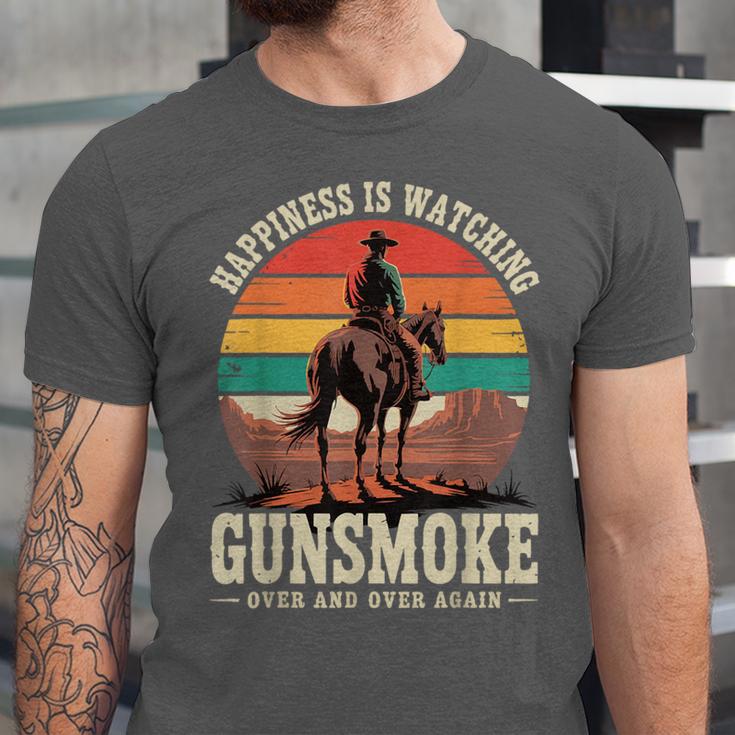 Classic Western Nostalgia Cowboy Sunset Unisex Jersey T-Shirt