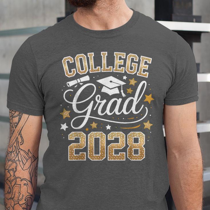College Grad Class Of 2028 Senior Graduate Graduation 2028 Unisex Jersey T-Shirt