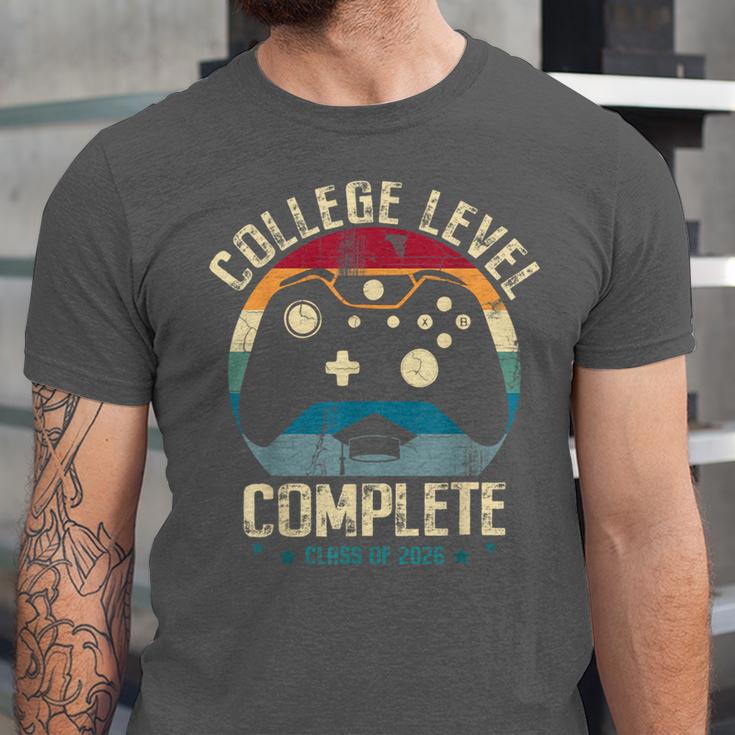 College Level Complete Class Of 2026 Gamer Graduation Grad Unisex Jersey T-Shirt