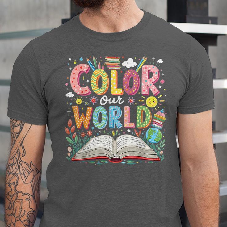 Color Our World Book Reading Program 2026 Summer Unisex Jersey T-Shirt
