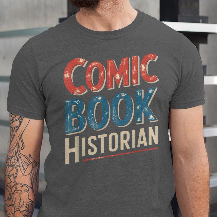 Comic Book Historian Vintage Comic Book Collector Unisex Jersey T-Shirt