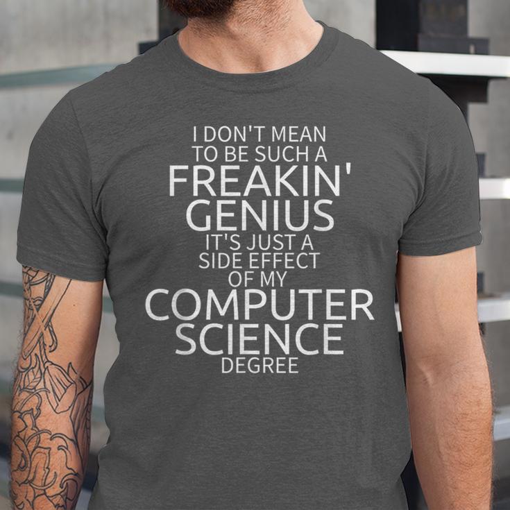 Computer Science Shirt Degree Genius Graduation Unisex Jersey T-Shirt