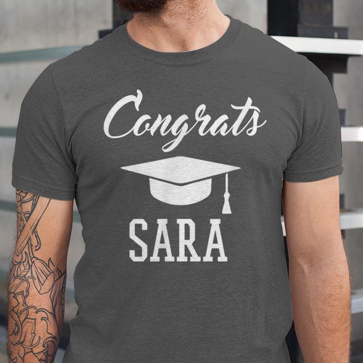 Congrats Sara College High School Graduation Unisex Jersey T-Shirt