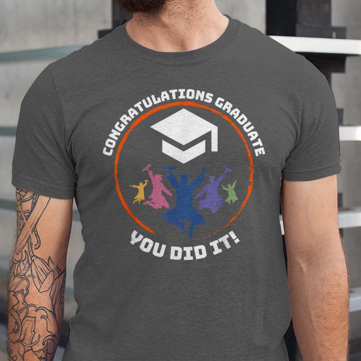 Congratulations Graduate You Did It Class Of 2024 Graduation Unisex Jersey T-Shirt