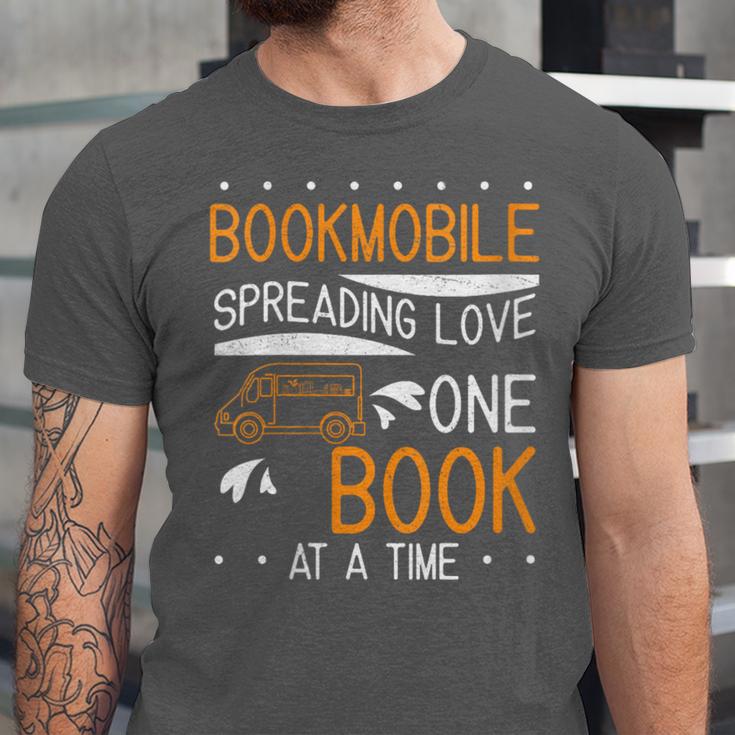 Cool Bookmobile Librarian Spreading Love One Book At A Time Unisex Jersey T-Shirt Cool Bookmobile Librarian Spreading Love One Book At A Time Unisex Jersey T-Shirt