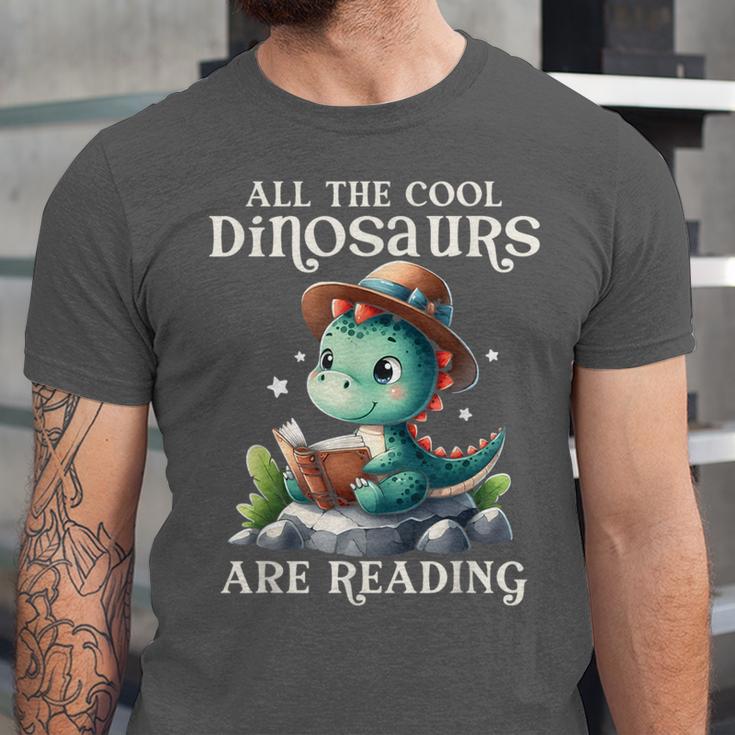 All The Cool Dinosaurs Are Reading Book Reader T-Rex Kawaii Unisex Jersey T-Shirt All The Cool Dinosaurs Are Reading Book Reader T-Rex Kawaii Unisex Jersey T-Shirt