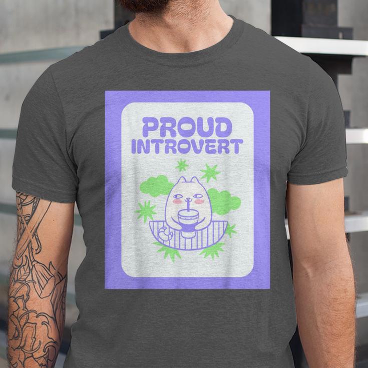 Cool Fun Cute Proud Introvert Cat Character For Men Women Unisex Jersey T-Shirt Cool Fun Cute Proud Introvert Cat Character For Men Women Unisex Jersey T-Shirt