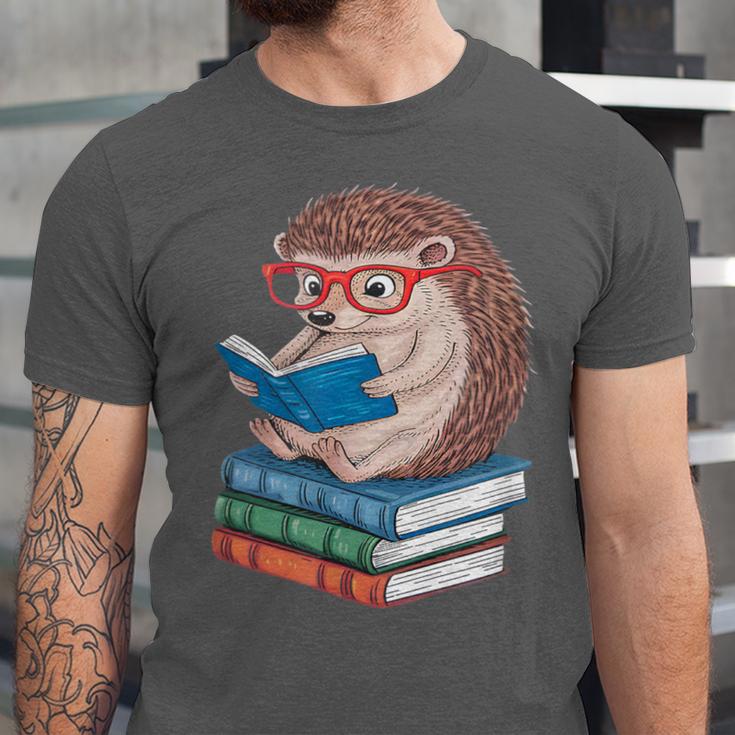Cool Hedgehog Book Nerd Readers Unisex Jersey T-Shirt Cool Hedgehog Book Nerd Readers Unisex Jersey T-Shirt