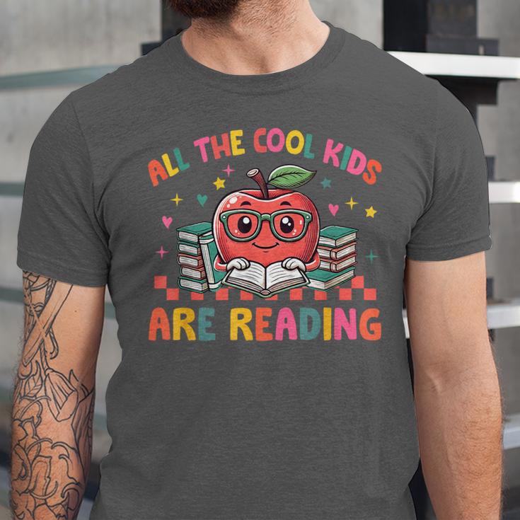 All The-Cool Kids Are Reading Book Lover Librarian Bookworm Unisex Jersey T-Shirt