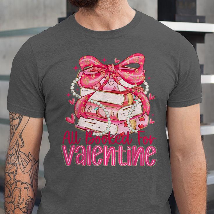 Coquette Bow All Booked For Valentine Book Lover Bookish Unisex Jersey T-Shirt Coquette Bow All Booked For Valentine Book Lover Bookish Unisex Jersey T-Shirt