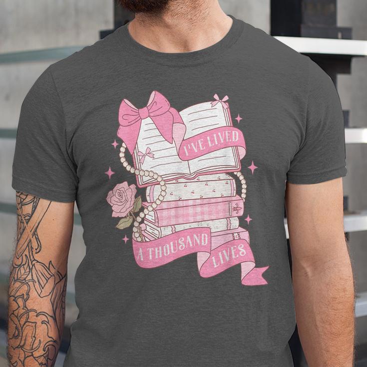 Coquette Reading Book Lover Pink Bow Bookish Mom & Daughter Unisex Jersey T-Shirt Coquette Reading Book Lover Pink Bow Bookish Mom & Daughter Unisex Jersey T-Shirt