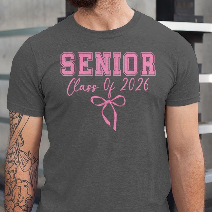 Coquette Senior 2026 Class Of 2026 Pink Bow Graduation 2026 Unisex Jersey T-Shirt