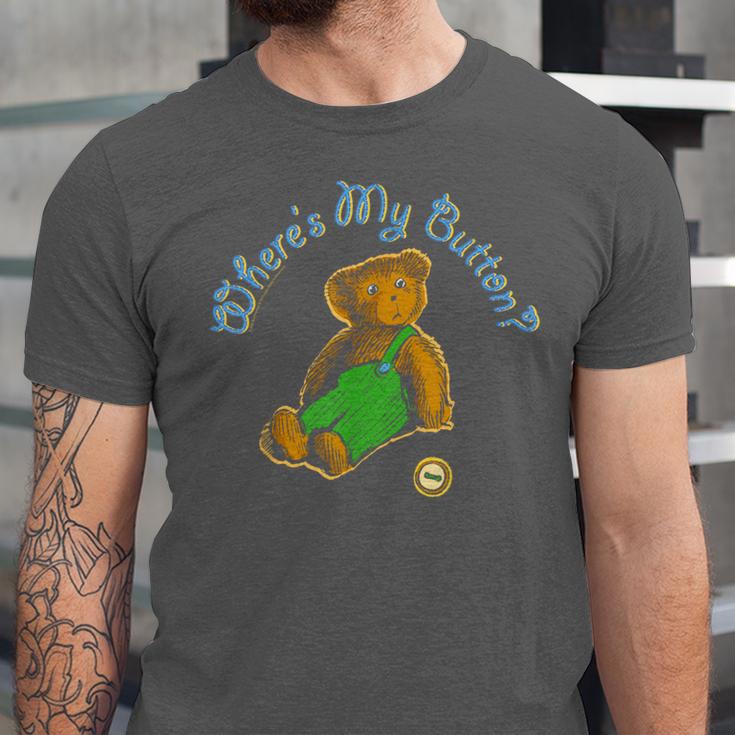 Corduroy Where's My Button Teddy Bear Retro Children's Book Unisex Jersey T-Shirt