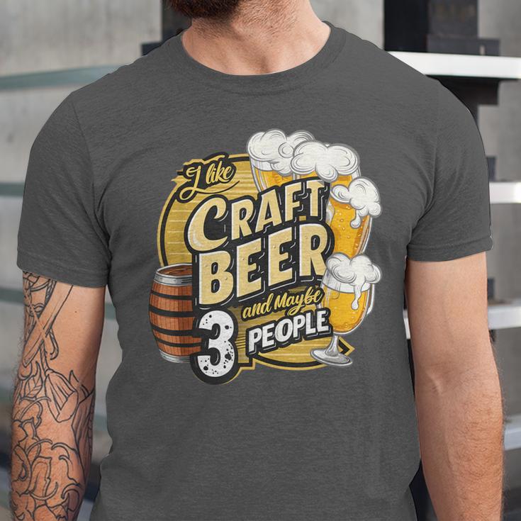 Craft Beer Lover Introverted & Hoppy Unisex Jersey T-Shirt