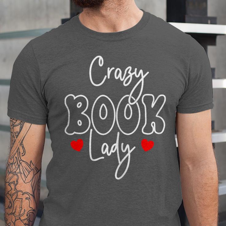 Crazy Book Lady Unisex Jersey T-Shirt Crazy Book Lady Unisex Jersey T-Shirt