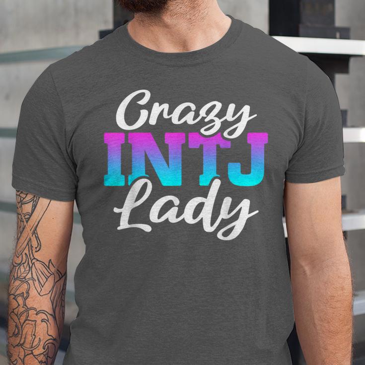 Crazy INTJ Lady Introvert Personality Unisex Jersey T-Shirt