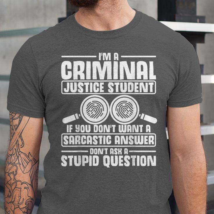 Criminal Justice Degree Graduation Criminal Justice Student Unisex Jersey T-Shirt