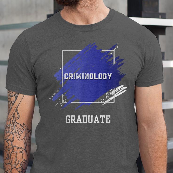 Criminology Graduation Graduated Degree University Student Unisex Jersey T-Shirt