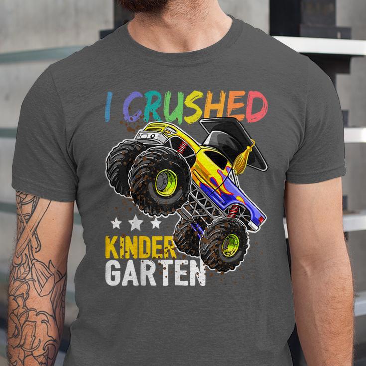 I Crushed Kindergarten Monster Truck Graduation Boys Small Unisex Jersey T-Shirt