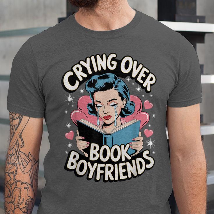 Crying Over Book Boyfriends Unisex Jersey T-Shirt Crying Over Book Boyfriends Unisex Jersey T-Shirt