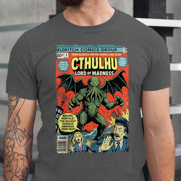 Cthulhu Lord Of Madness Vintage Comic Book Cover Unisex Jersey T-Shirt Cthulhu Lord Of Madness Vintage Comic Book Cover Unisex Jersey T-Shirt