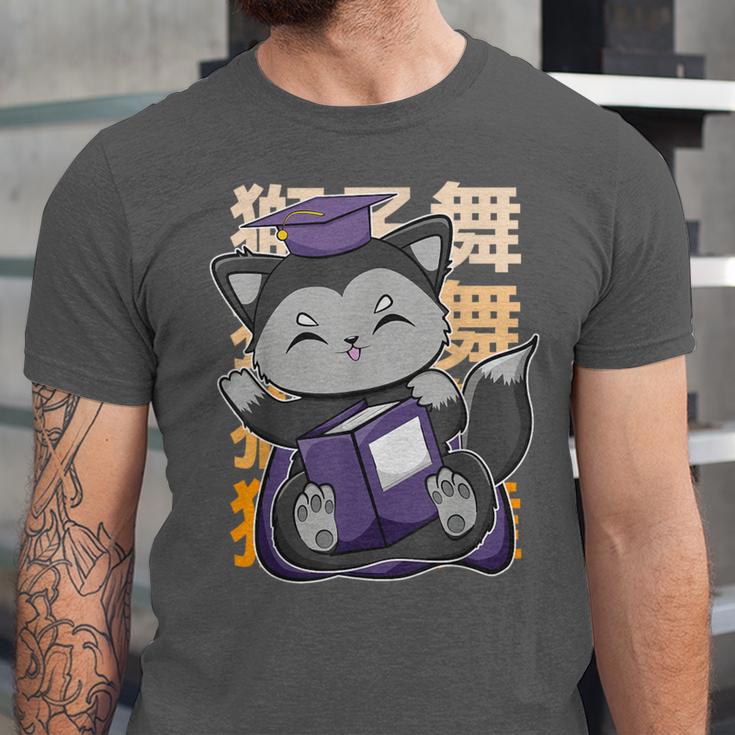 Cute Anime Fox Graduate Of A Class For Graduation Unisex Jersey T-Shirt