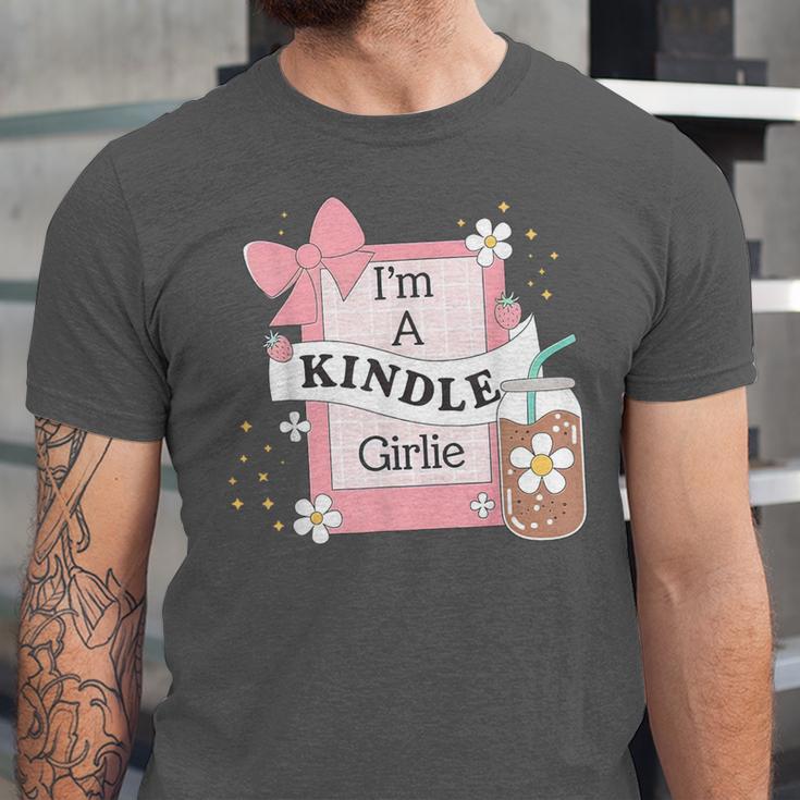 Cute Bookish Kindle Girlie Nerdy Read Book Lover Girl Women Unisex Jersey T-Shirt