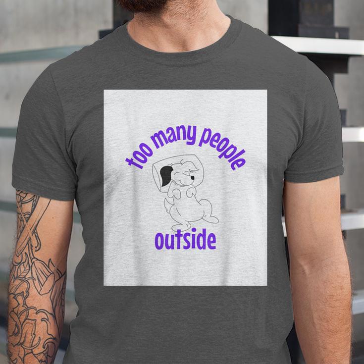 Cute Puppy With a Quote For Introverts Unisex Jersey T-Shirt Cute Puppy With a Quote For Introverts Unisex Jersey T-Shirt