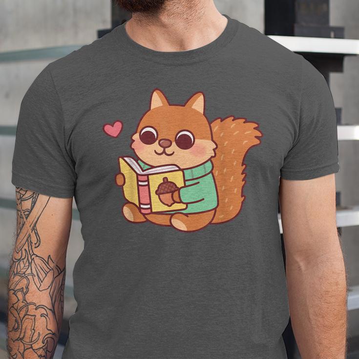 Cute Squirrel Reading A Book Lovers Anime Kawaii Women Kids Unisex Jersey T-Shirt Cute Squirrel Reading A Book Lovers Anime Kawaii Women Kids Unisex Jersey T-Shirt
